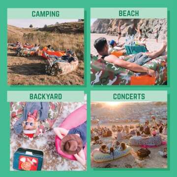 Chillbo Shwaggins Inflatable Couch – Cool Inflatable Chair Easy Setup is Ideal for Hiking Gear, Be...