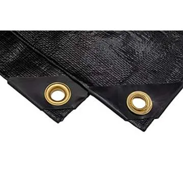 Heavy Duty 10x30 Ft Black Tarp for All Outdoor Needs