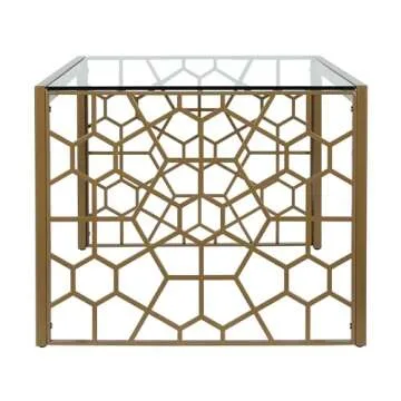 Stylish CosmoLiving Juliette Coffee Table with Glass Top