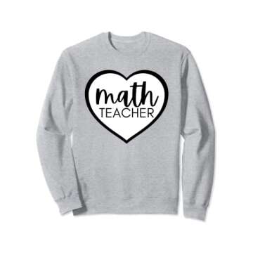 Math Teacher in Heart - Valentine's Day Design Sweatshirt
