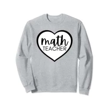 Math Teacher in Heart - Valentine's Day Design Sweatshirt