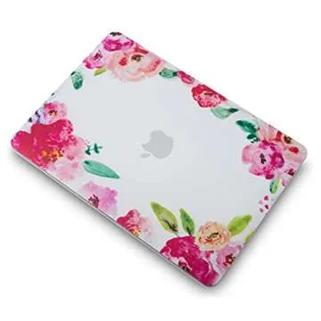 KECC Compatible with MacBook Pro 13 inch Case 2024-2016 with Touch Bar M2 A2338 M1 A2289 A2251 A2159 A1989 A1706 A1708 Plastic Hard Shell (Flower 6)