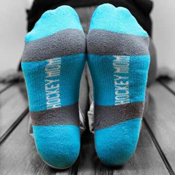 Gone For a Run Inspirational Athletic Running Socks | Woven Low Cut | Eat Sleep Hockey Repeat | Hockey Mom