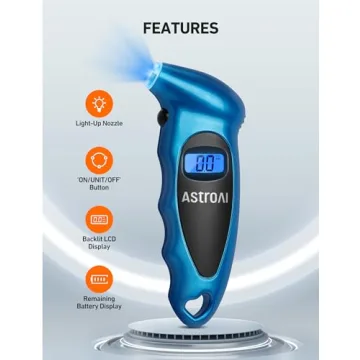 AstroAI Digital Tire Gauge 0-150PSI for Cars & Bikes