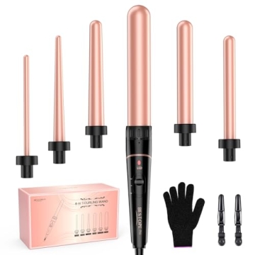 BESTOPE PRO 6 in 1 Curling Wand Set for Versatile Styles