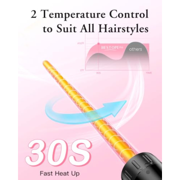 BESTOPE PRO 6 in 1 Curling Wand Set for Versatile Styles
