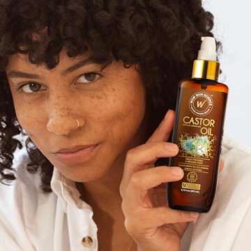 WOW Skin Science Castor Oil, Cold Pressed For Hair, Nails, Eyebrow, and Eyelash Growth For Women and Men