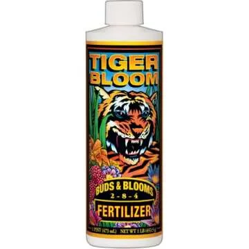 Fox Farm Plant Fertilizer Soil Bundle: Big Bloom, Grow Big, Tiger Bloom, Cal-Mag (Pack of 4-16 oz Bottles) + Twin Canaries Chart