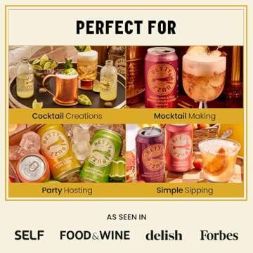 Betty Buzz Oak Smoked Lemonade Sparkling Mocktail by Blake Lively (12 pack Cans) - Natural Flavors & Sweeteners, Only Clean Ingredients