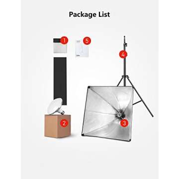 Softbox 450W Photography Lighting Kit 40x40cm Continuous Lighting System with E27 Socket 50W 5400K Bulb, Studio Photo Equipment for Filming Model Portrait Product Fashion Photography