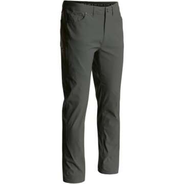 King's Camo Men's XKG Sonora Durable Breathable Lightweight Quick-Dry Hunting Hiking Tactical Water-Resistant Stretch Pants, Charcoal, 34R