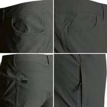 King's Camo Men's XKG Sonora Durable Breathable Lightweight Quick-Dry Hunting Hiking Tactical Water-Resistant Stretch Pants, Charcoal, 34R