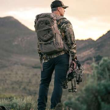 King's Camo Men's XKG Sonora Durable Breathable Lightweight Quick-Dry Hunting Hiking Tactical Water-Resistant Stretch Pants, Charcoal, 34R