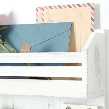 Mutsault Rustic Wood Key Holder with Hooks for Home