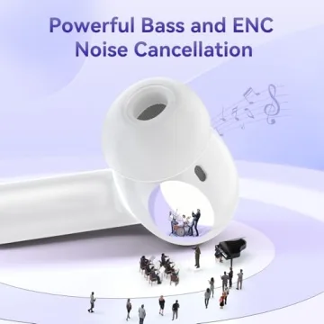 Stylish Wireless Earbuds with LED Display and 50H Playtime