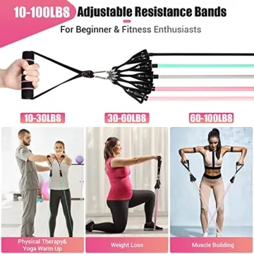 Premium Resistance Bands for Women Adjustable Strength Set