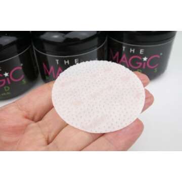 The Magic Pads - 2% Glycolic Acid Skin Cleansing Wipes, 60 Count, Natural Ingredients, Anti-Aging Resurfacing, Diminishes Blemishes and Scarring