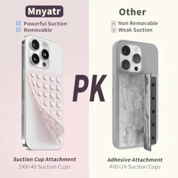 Mnyatr Silicone Suction Cup Phone Case Mount 2 Pack