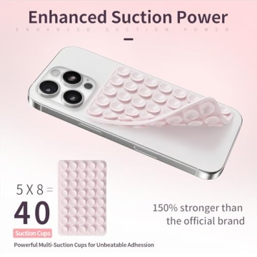 Mnyatr Silicone Suction Cup Phone Case Mount 2 Pack