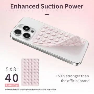 Mnyatr Silicone Suction Cup Phone Case Mount 2 Pack