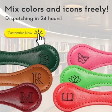 Personalized Magnetic Leather Bookmark for Book Lovers