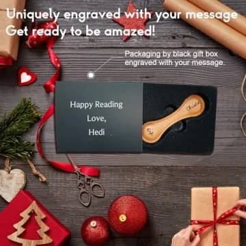 Personalized Magnetic Leather Bookmark for Book Lovers