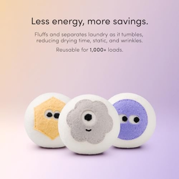 Dirty Labs | 100% New Zealand Wool Enzyme Buddies Dryer Balls | 3 Balls | Shorten Drying Time | Reduce Static & Wrinkles | Dryer Sheet & Fabric Softener Alternative