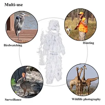 VGEBY Hunting Suit - White Leafy Woodland for Winter Adventures