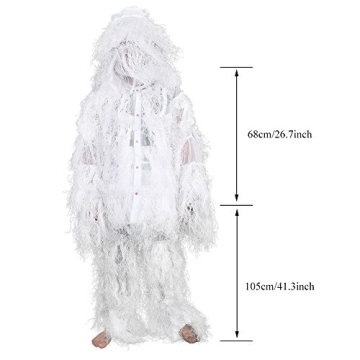 VGEBY Hunting Suit - White Leafy Woodland for Winter Adventures