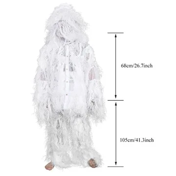 VGEBY Hunting Suit - White Leafy Woodland for Winter Adventures