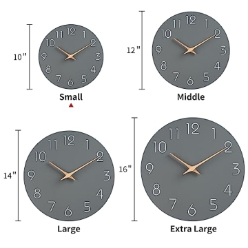 Mosewa 14 Inch Silent Wall Clock Modern Design