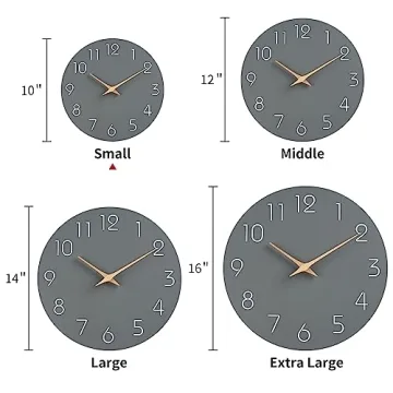Mosewa 14 Inch Silent Wall Clock Modern Design