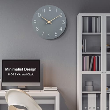 Mosewa 14 Inch Silent Wall Clock Modern Design