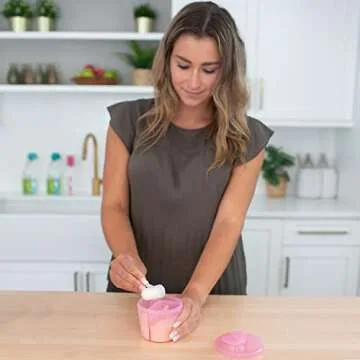 Dr. Brown's Baby Formula Dispenser with Snap-On Lid for On-the-Go Feedings,Milk Powder Dispenser for...