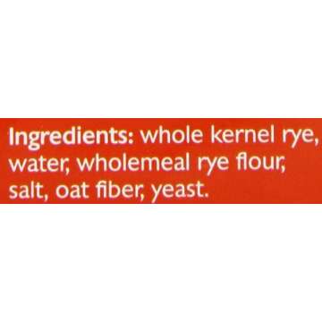 Mestemacher Natural High Fiber Bread 3 Flavor Variety Bundle: (1) Whole Rye, (1) Pumpernickel, and (1) Sunflower Seed, 17.6 Oz. Ea. (3 Total)