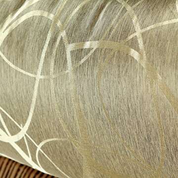 CaliTime Throw Pillow Covers Pack of 2 Modern Shining & Dull Contrast Circles Rings Accent Geometric Cushion Cases Shells for Couch Sofa Home Decor 12 X 20 Inches Gold