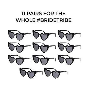 Bachelorette Retro Heart Sunglasses - Stylish Party Favors