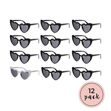 Bachelorette Retro Heart Sunglasses - Stylish Party Favors