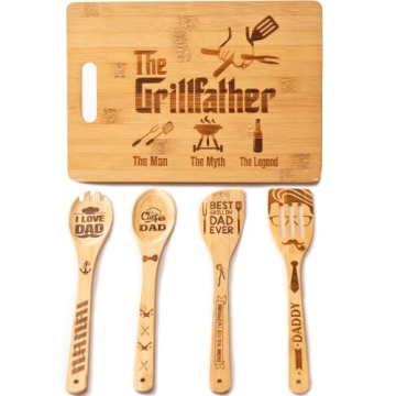 KOLWOVEN Dad Cutting Board - Heartfelt Gift for Dads from Daughter or Son