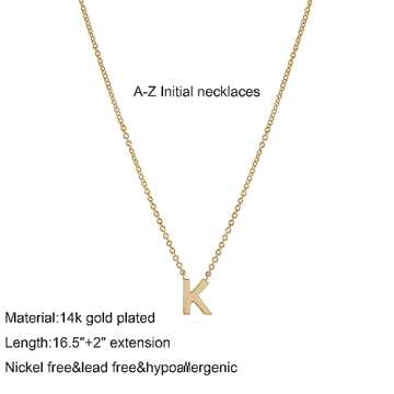 Dainty Gold Initial Necklace for Women Personalized Gift