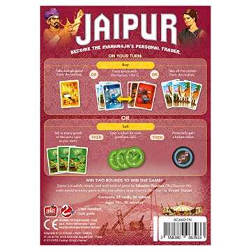 Jaipur Board Game (New Edition) - Fast-Paced Duel of Merchants! Strategic Trading and Market Gamepla...