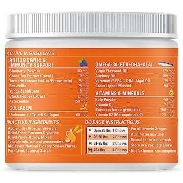 Bernie's Healthy HIPS - Daily Dog Hip and Joint Supplement - 90 Soft Chews - Reduce Pain, Encourage ...