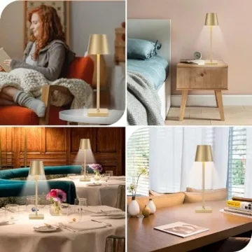 Kelary 2 Pack Cordless Table Lamp Rechargeable LED