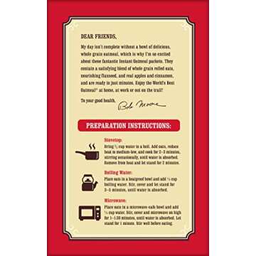 Bob's Red Mill Apple Cinnamon Oatmeal - Gluten Free & Quick