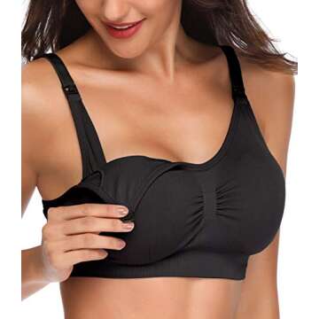 Lataly Womens Sleeping Nursing Bra Wirefree Breastfeeding Maternity Bralette
