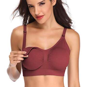 Lataly Womens Sleeping Nursing Bra Wirefree Breastfeeding Maternity Bralette
