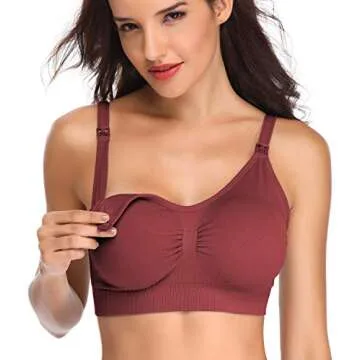 Lataly Womens Sleeping Nursing Bra Wirefree Breastfeeding Maternity Bralette