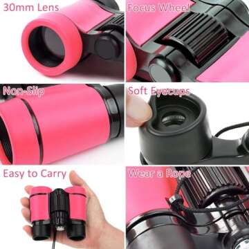 Scotamalone Kids Binoculars - Shockproof Toy for Outdoor Adventures