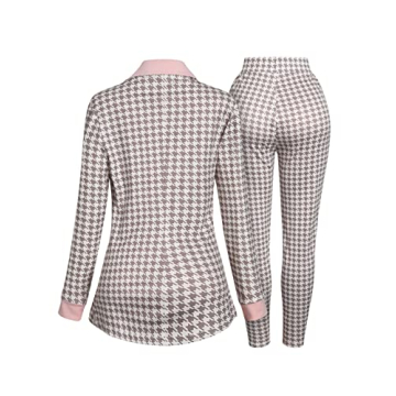 Stylish Women's Houndstooth Blazer & Pants Outfit