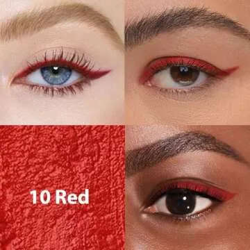 EvPct 1Pcs Red Gel Glitter Eyeliner Pencil Set